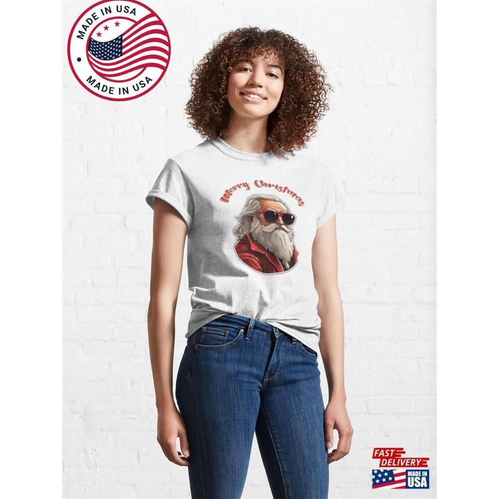 Merry Christmas Smoking Santa Big L Classic T-Shirt  Unisex